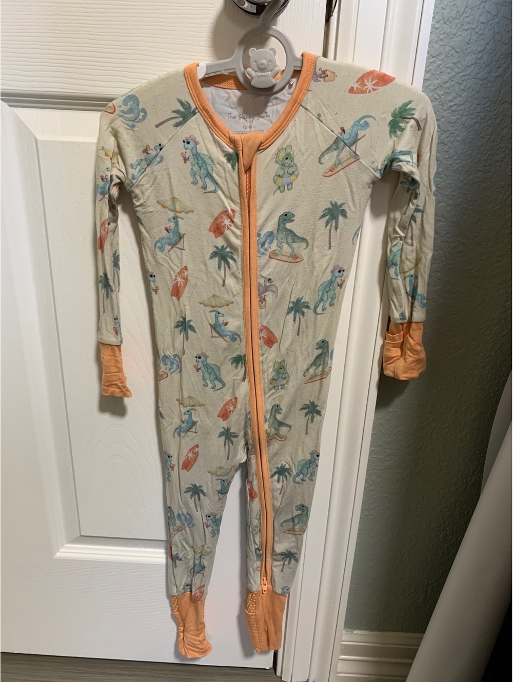 The Sleepy Sloth Baby 12-18 Months Bamboo Viscose Pajamas with Grippers